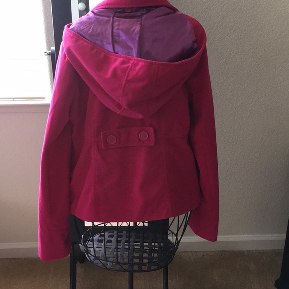 Fuchsia pea coat - Picture 2 of 2